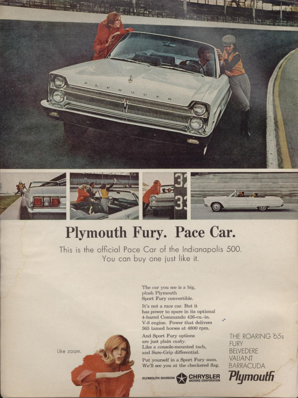1965 Plymouth Auto Advertising